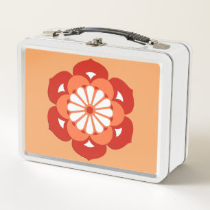 Lotus Flower Mandala, Pastel Oranje and Mandarin