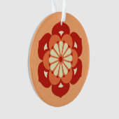 Lotus Flower Mandala, Pastel Oranje and Mandarin Ornament (voorkant)