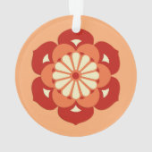 Lotus Flower Mandala, Pastel Oranje and Mandarin Ornament (achterkant)