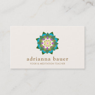 Lotus Flower Mandala Visitekaartje