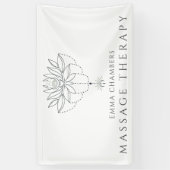 Lotus Flower Massage Therapist Business Spandoek (Verticaal)