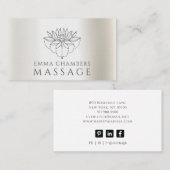 Lotus Flower Massage Therapist Visitekaartje (Voorkant / Achterkant)
