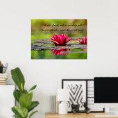 Lotus Flower met Confucius Poster (Thuiskantoor)