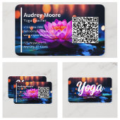 Lotus Flower Modern Elegant Yoga Docent Sjablonen Visitekaartje