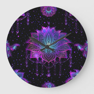 Lotus Flower naadloos symbool Grote Klok