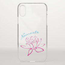 Lotus Flower Namaste Yoga Clear iPhoneX Hoesje