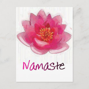 Lotus Flower "Namaste" Yoga Gifts Briefkaart