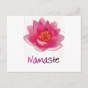 Lotus Flower "Namaste" Yoga Gifts Briefkaart