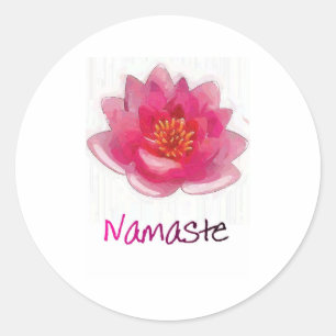 Lotus Flower "Namaste" Yoga Gifts Ronde Sticker