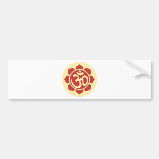lotus flower ohm bumpersticker (Voorkant)