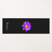 Lotus Flower on Black Yogamat (Voorkant (horizontaal))