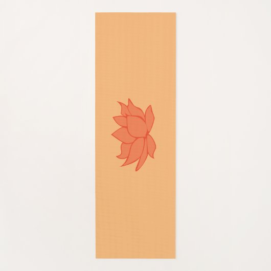 Lotus Flower Oranje yogamat (Voorkant)