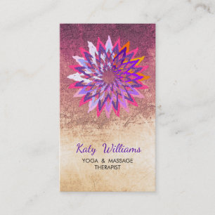 Lotus Flower Paars Yoga Meditation Holistic Visitekaartje