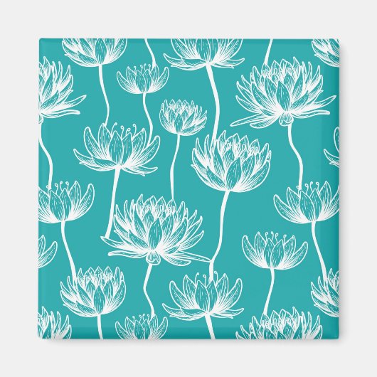 Lotus Flower-patroon Magneet (Voorkant)