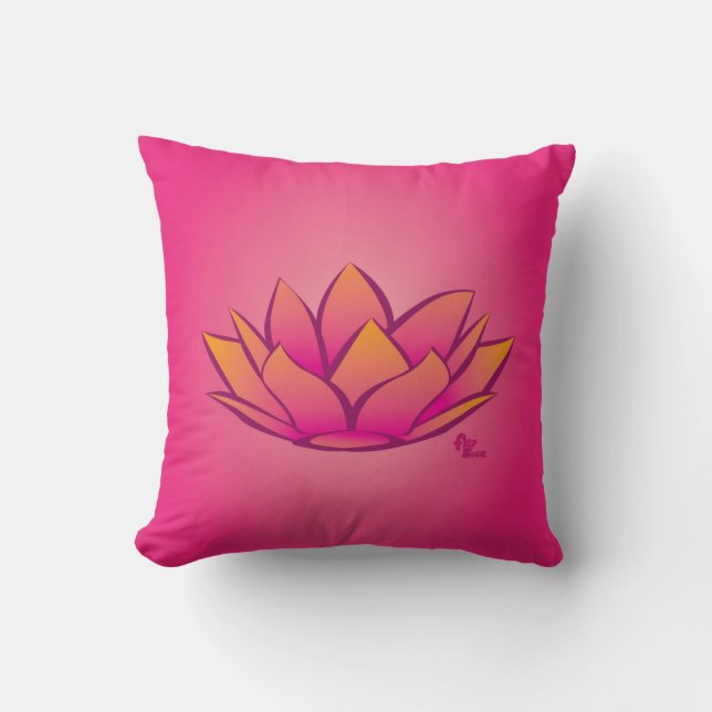 Lotus Flower Pillow Kussen (Voorkant)