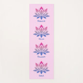 Lotus flower pink double sided yogamat (Voorkant)
