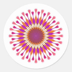 Lotus Flower Pink Vintage Weddendag Ronde Sticker