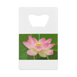 Lotus Flower Plant Petals Pink Flower Water Lily Kredietkaart Flessenopener