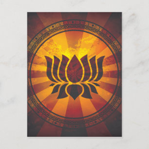  Lotus Flower Print Briefkaart