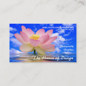 Lotus Flower Reflections & Bubbles of Peace Visitekaartje (Achterkant)