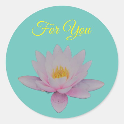 Lotus flower ronde sticker (Voorkant)