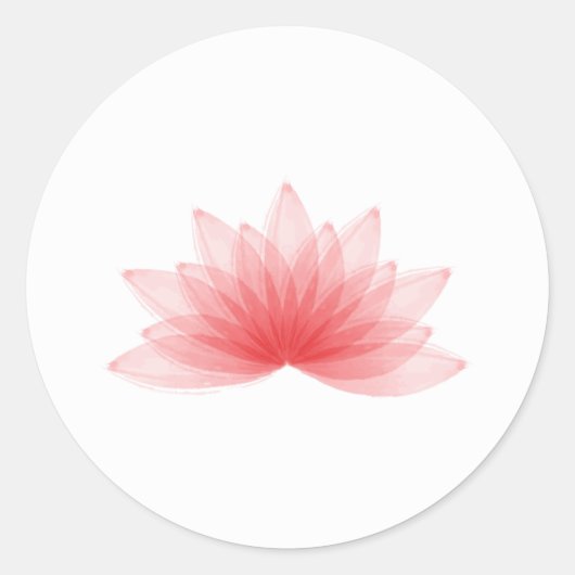 Lotus flower ronde sticker (Voorkant)