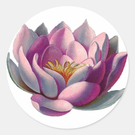 Lotus Flower Ronde Sticker (Voorkant)