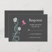 Lotus Flower RSVP (grijs) (Voorkant / Achterkant)