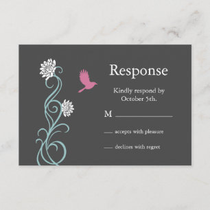 Lotus Flower RSVP (gris)