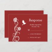 Lotus Flower RSVP (rouge) (Devant / Derrière)