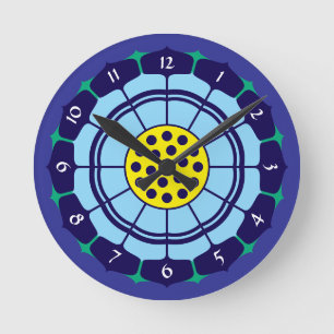 Lotus Flower Sjabloon Ronde Klok