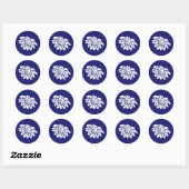 Lotus Flower Sticker (indigo) (Vel)