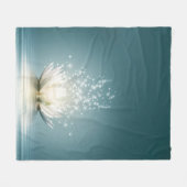Lotus Flower Throw Blanket Fleece Deken (Voorkant (Horizontaal))
