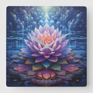 Lotus Flower Wall klok