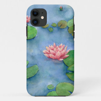 Lotus Flower waterverf iPhone 11 Hoesje