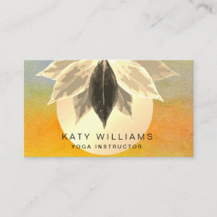 Lotus Flower Waterverf Holistic Yoga Meditation Visitekaartje