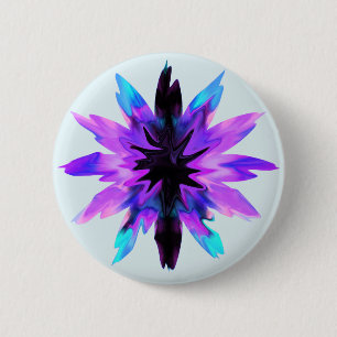 Lotus Flower Waterverf Yoga Holistic Ronde Button 5,7 Cm