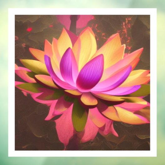 Lotus Flower Window Cling Sticker (Vel 3)