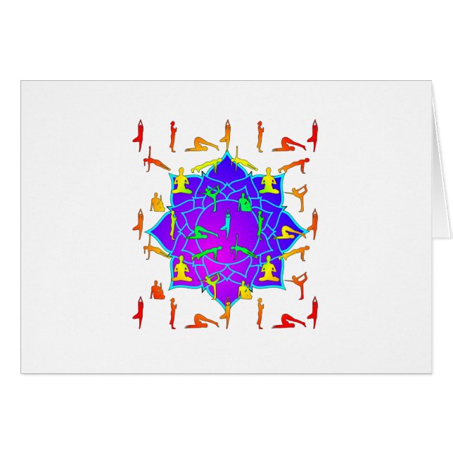 Lotus Flower with Yoga Poses (Voorkant Horizontaal)