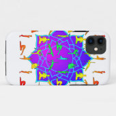 Lotus Flower with Yoga Poses Case-Mate iPhone Case (Achterkant (horizontaal))