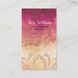Lotus Flower Yoga Instructor Meditation Holistic Visitekaartje
