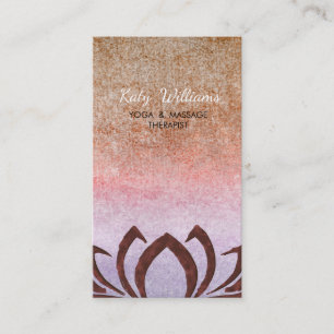 Lotus Flower Yoga Instructor Meditation Holistic Visitekaartje