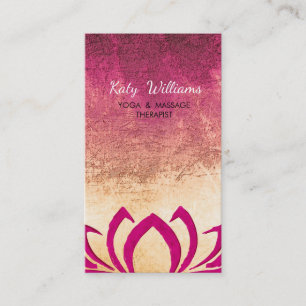 Lotus Flower Yoga Instructor Meditation Holistic Visitekaartje