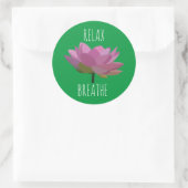 Lotus Flower Yoga Meditation Ronde Sticker (Tas)