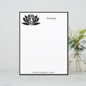 Lotus Flower Zen Yoga Black & White Personalize (Staand voorkant)