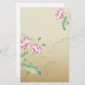 Lotus Flowers Briefpapier (Voorkant / Achterkant)
