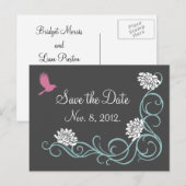 Lotus Flowers Enregistrer la date Carte postale (g (Devant / Derrière)