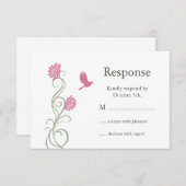 Lotus Flowers RSVP (wit) (Voorkant / Achterkant)