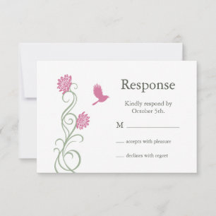 Lotus Flowers RSVP (wit) Kaartje