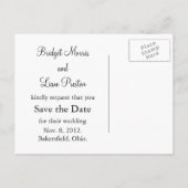 Lotus Flowers Save the Date Briefkaart (red) (Achterkant)